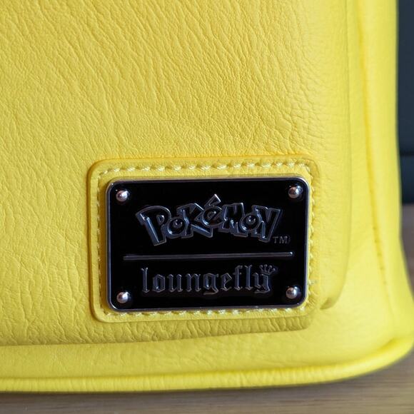 NWT Loungefly x Pokemon Pikachu Winking Face Backpack & You're A Catch Lip Mask - Picture 4 of 11